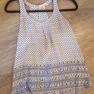 Skies are Blue Blue and White Tank